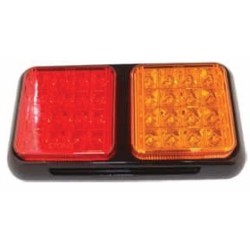Lampa stop auto dreptunghiulara LED cu 2 cadrane Pozitie/Frana-Semnalizator 12/24V Lampa stop auto dreptunghiulara LED cu 2 cadrane Pozitie/Frana-Semnalizator 12/24V
